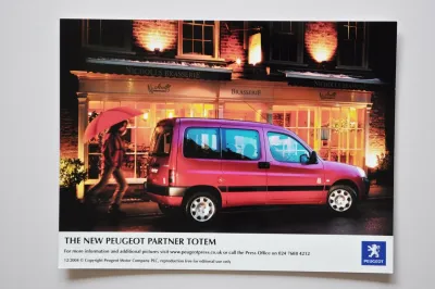 Car Press Photo - 2004 Peugeot Partner Totem | eBay