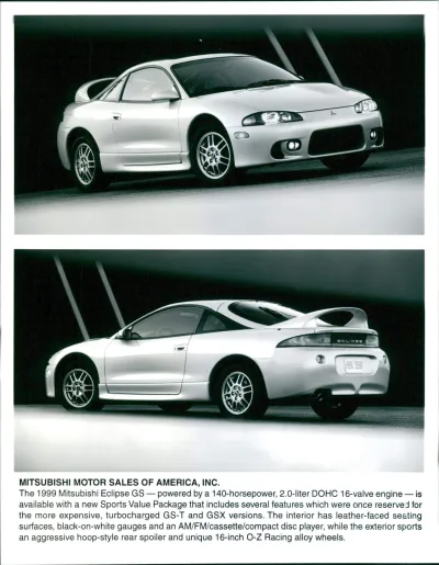 Amazon.de: 1999 Mitsubishi Eclipse GS – Vintage Press Foto