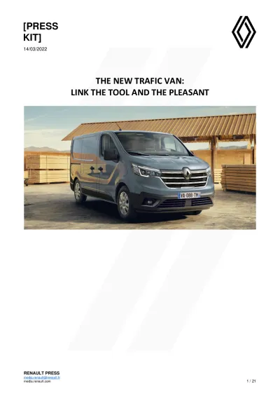 The New Trafic Van: link the tool and the pleasant - Site media global de  Renault