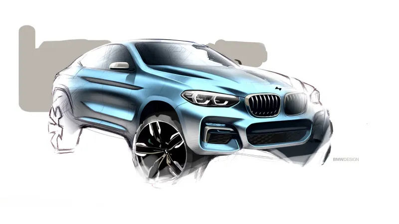 The all-new BMW X4 - design sketch (02/2018.