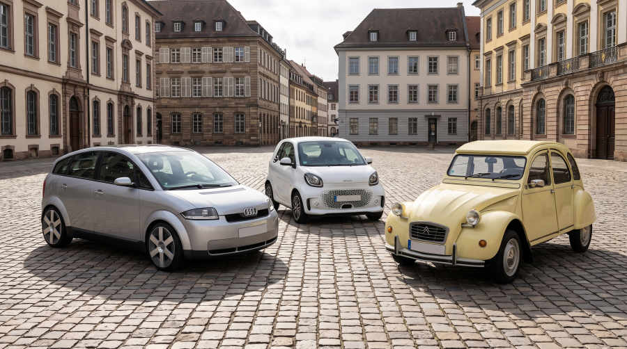Die Rückkehr der Legenden: Audi A2 e-tron, Smart #2 und Citroën ë-2CV starten elektrisch durch