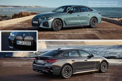 The new BMW i4 and the new BMW 4 Series Gran Coupé.