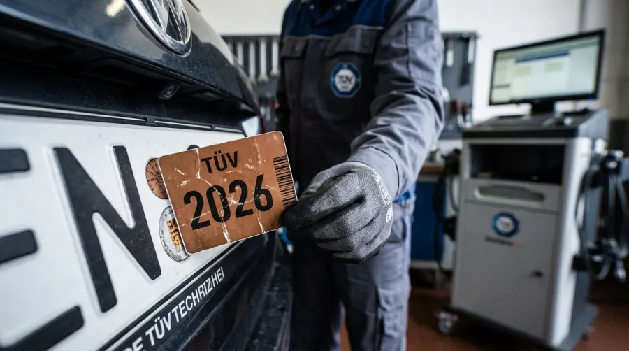 Braune Plakette 2026: Diese neuen TÜV-Hürden kommen auf Autofahrer zu