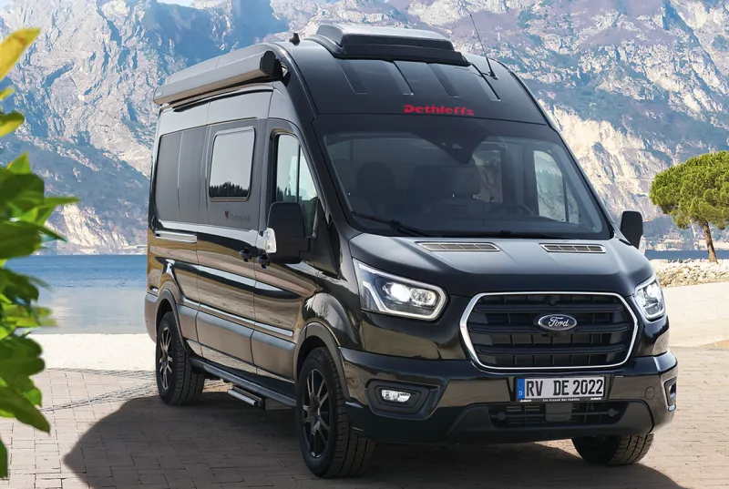 Der neue CamperVan Globetrail 590 auf FORD von Dethleffs |  Freizeitfahrzeuge Singhof